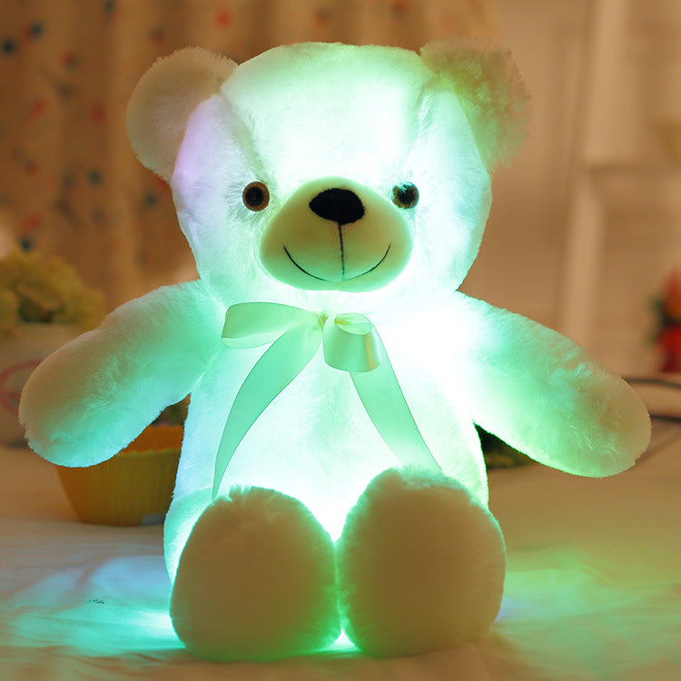 Ours en peluche doux avec lumières LED colorées