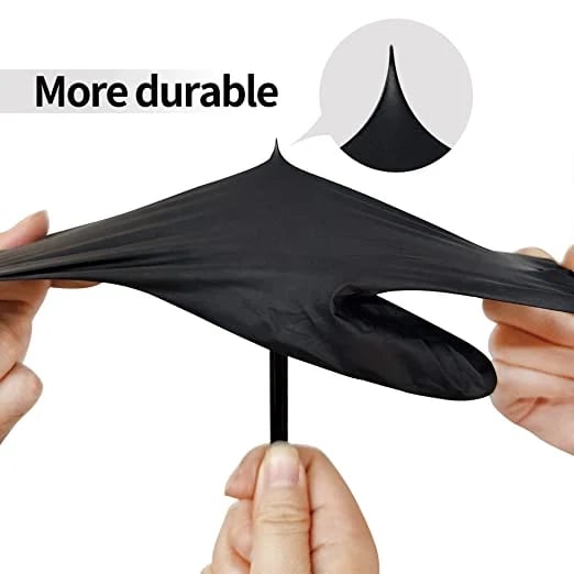🔥🔥🔥100 gants jetables en nitrile noir Outils de sécurité pour le nettoyage domestique