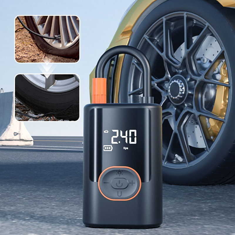 Gonfleur de Pneus de Voiture Portable Multifonction avec Lumière