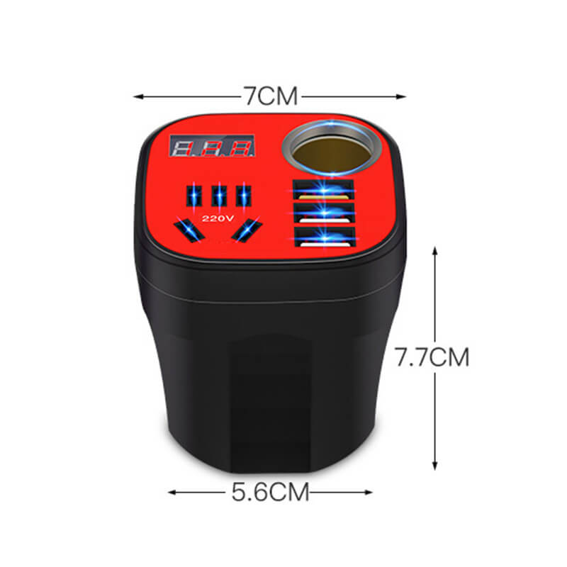 Convertisseur et QC Chargeur de Type Tasse Monté sur Voiture