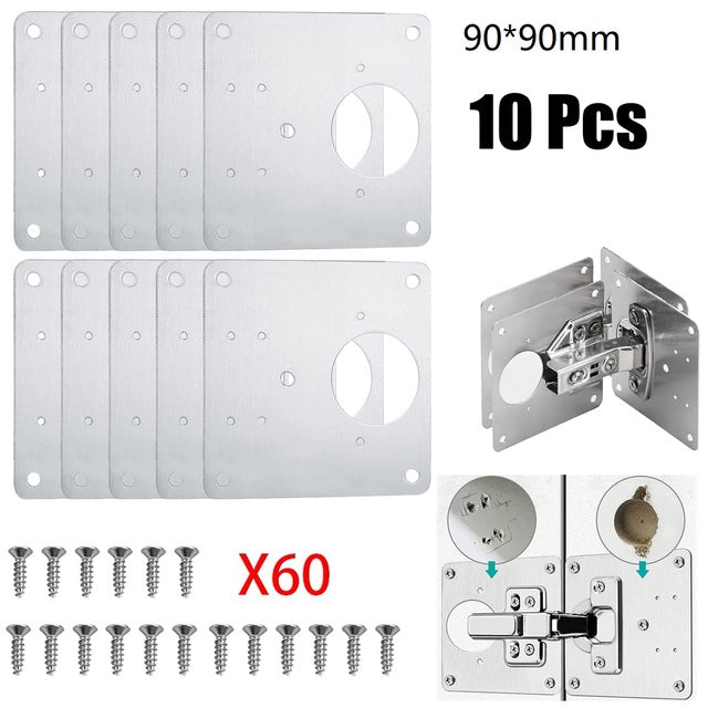 📢📢Achetez 2, obtenez-en 1 gratuit ! ⏰🔧 Kit de Réparation de Charnières – Acier Inoxydable, Universel & Design Élégant pour Meubles et Armoires ⚡