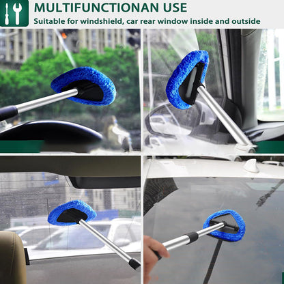 Kit d’Outil de Nettoyage pour Pare-Brise de Voiture – Extensible & Rotatif à 180°