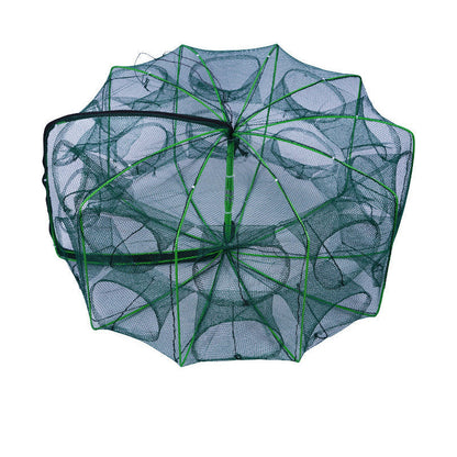 Filet de pêche renforcé auto-pliable