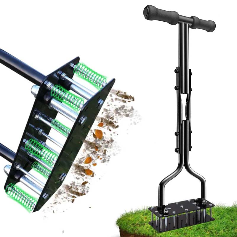 Aérateur pour pelouse, conception automatique pour nettoyer la saleté et les feuille